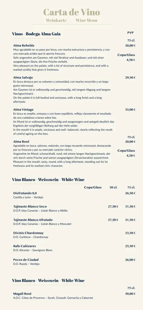 hl suitehotel restaurantes bares wine menu updated 1